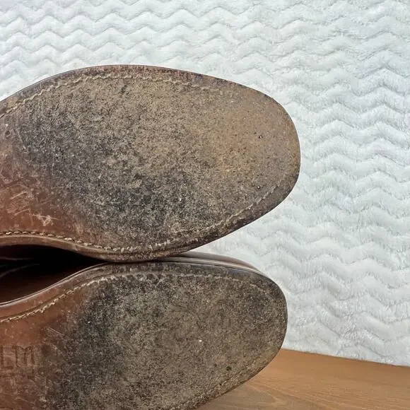 Helm Hollis Mens Boots Cap Toe Brown Leather Sz 9.5 D Mid Combat Hybrid $295 - Picture 15 of 16